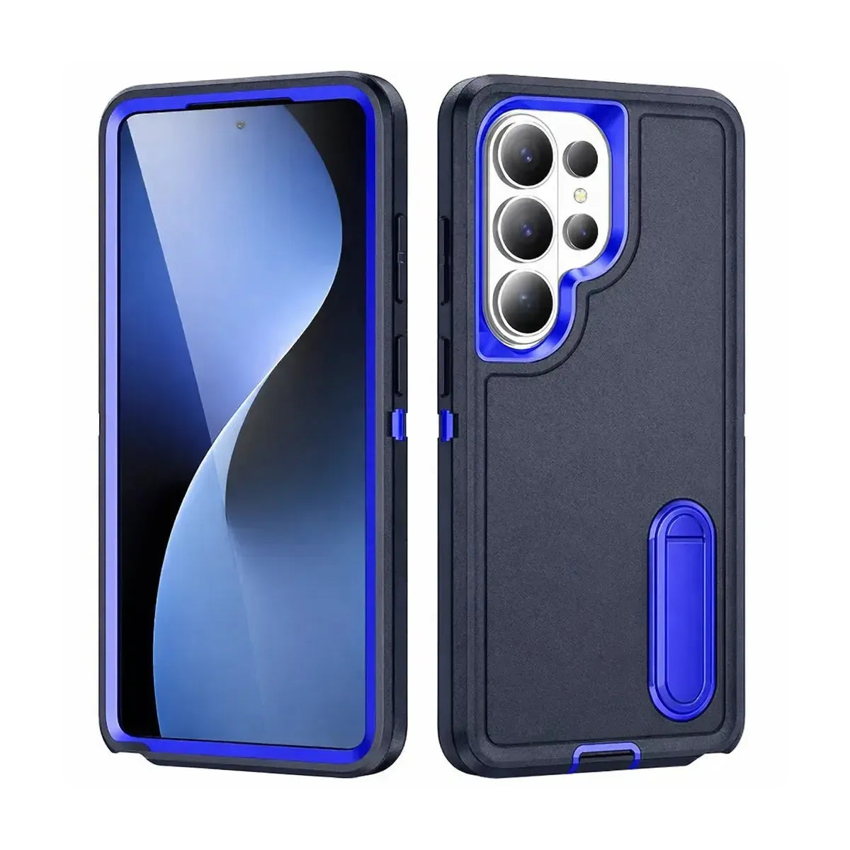 For Samsung Galaxy S26 Ultra Triple Builder With Stander Case Blue