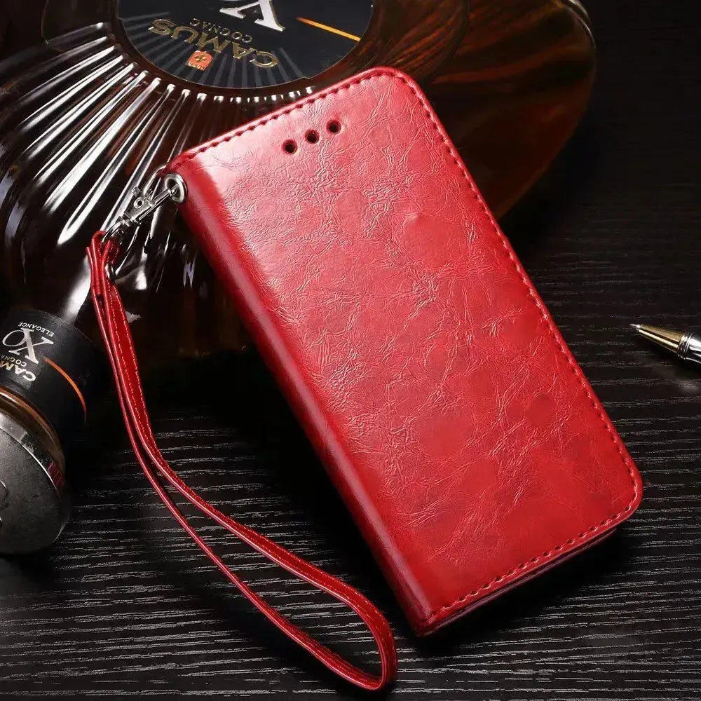 For Samsung Galaxy S8 Plus G955F Detachable 2-in-1 Crazy Horse Wallet Leather Case Red