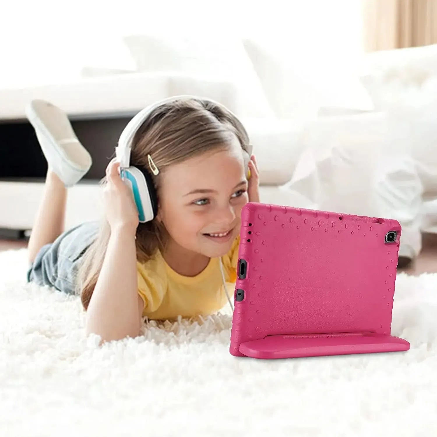 For Samsung Galaxy Tab A11 Kids Case Shockproof Cover With Stand - Pink