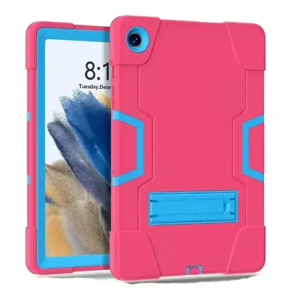 For Samsung Galaxy Tab A11 SM-X130 Hard Case Survivor with Stand Rose