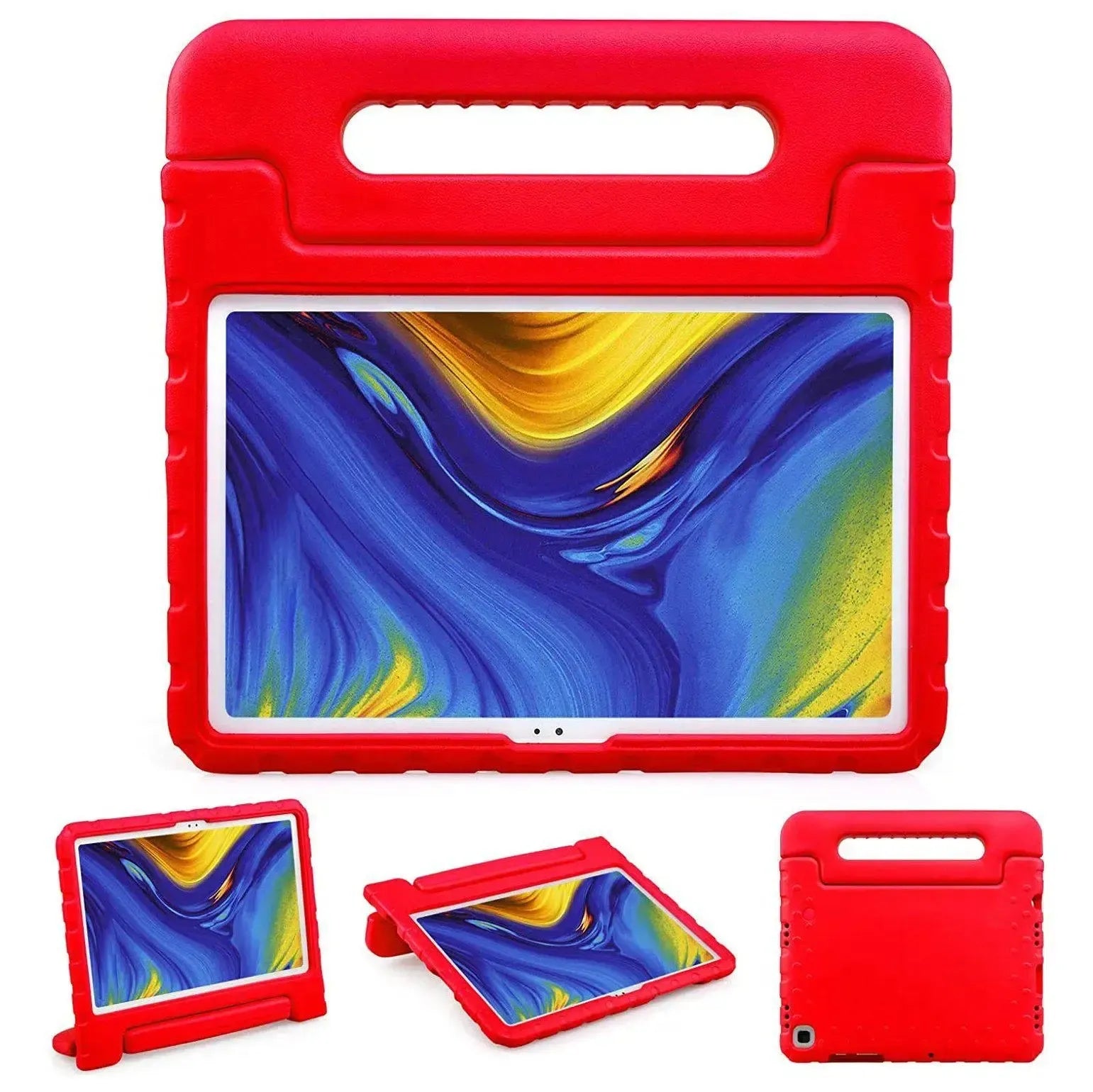 For Samsung Galaxy Tab A7 10.4 2020 Kids Case Shockproof Cover With Stand - Red