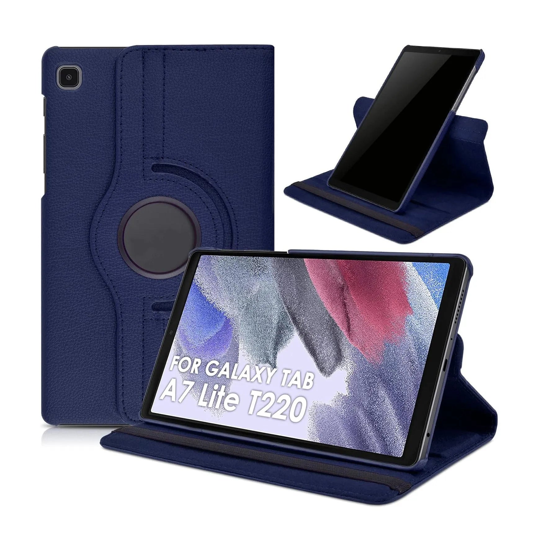 For Samsung Galaxy Tab A7 Lite Tablet Case 360° Rotating PU Leather Cover - Blue