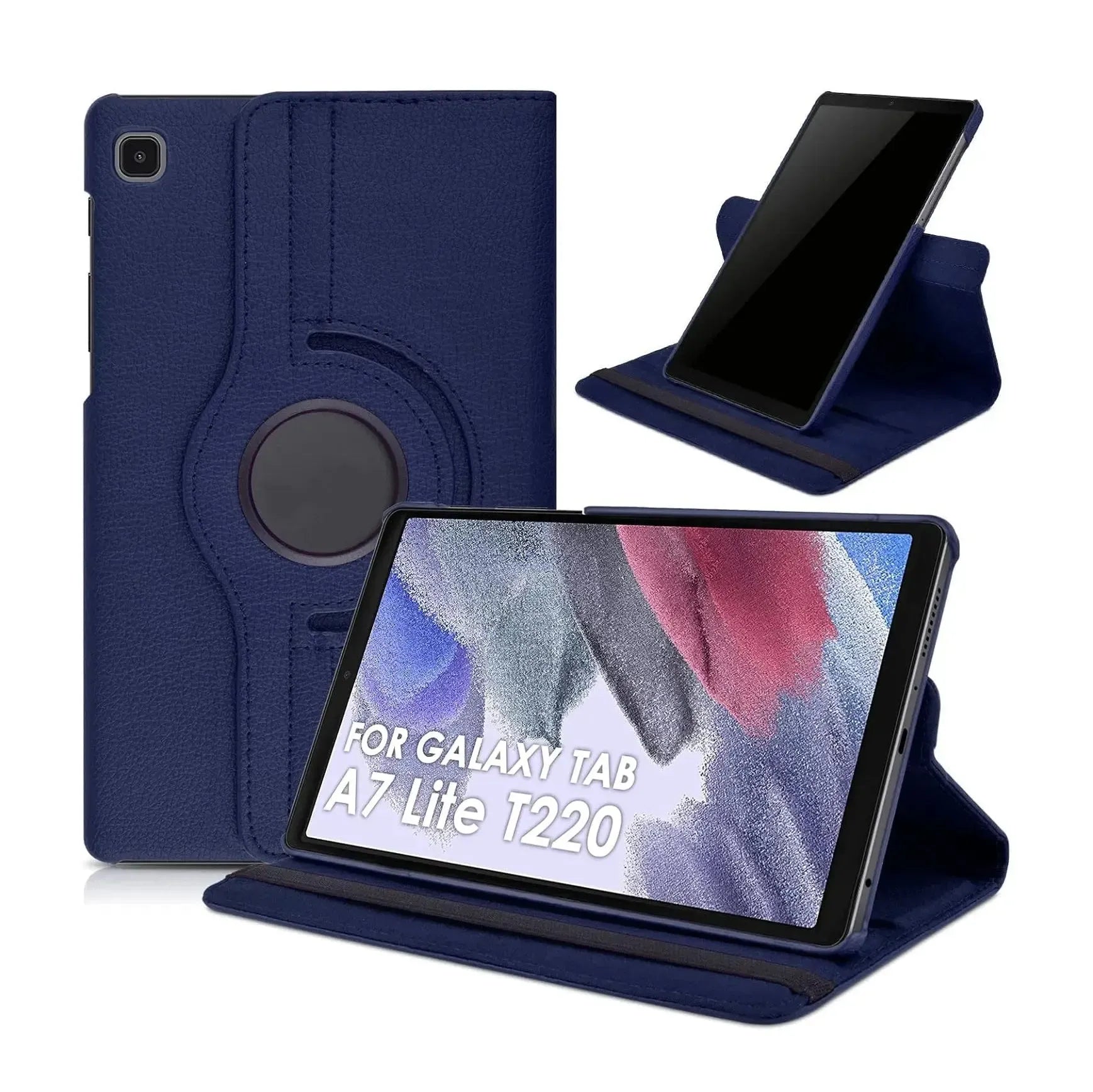 For Samsung Galaxy Tab A7 Lite Tablet Case 360° Rotating PU Leather Cover - Blue