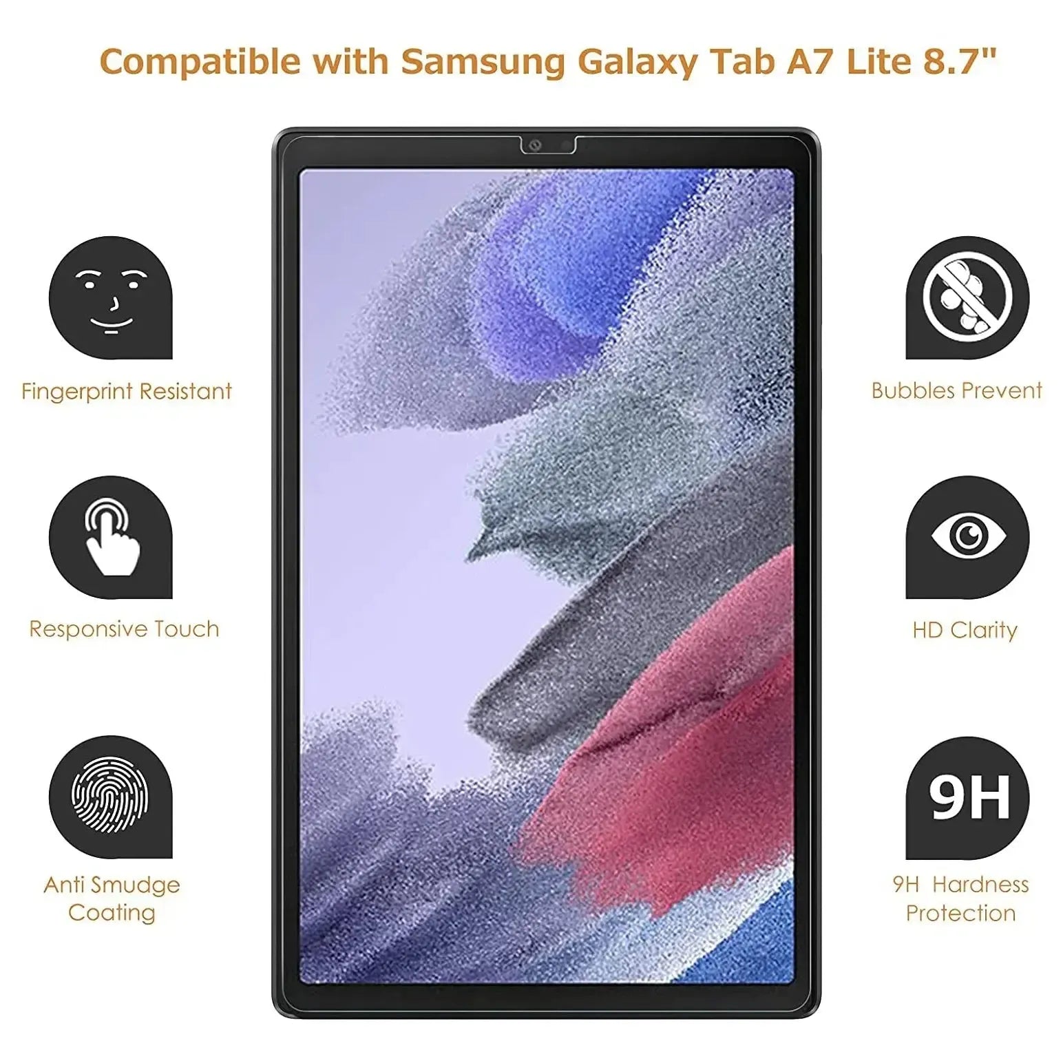For Samsung Galaxy Tab A7 Lite Tempered Glass Screen Protector