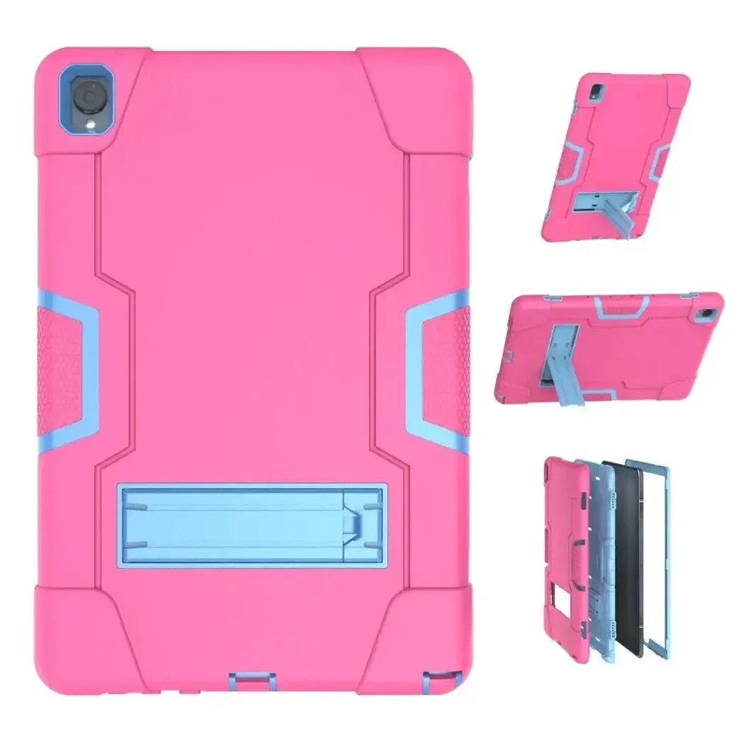 For Samsung Galaxy Tab S9 Plus / S9 FE Plus Hard Case Survivor with Stand Rose