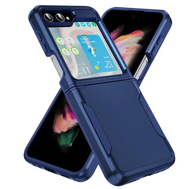 For Samsung Galaxy Z Flip 4 Symmetry Exploiter Case Blue