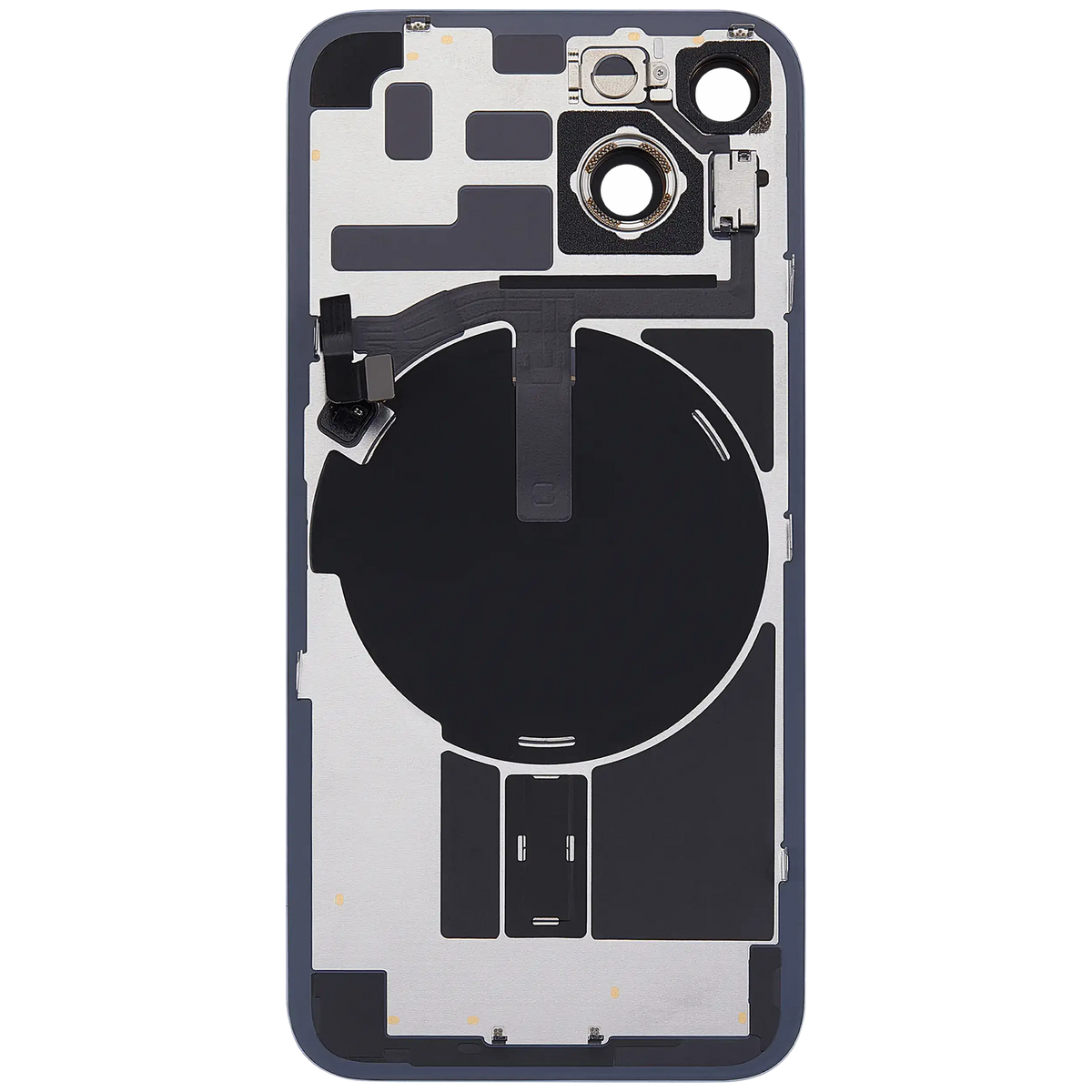 For iPhone 14 Back Glass With MagSafe Magnet, NFC & Flashlight Flex Pulled - Grade A - Blue