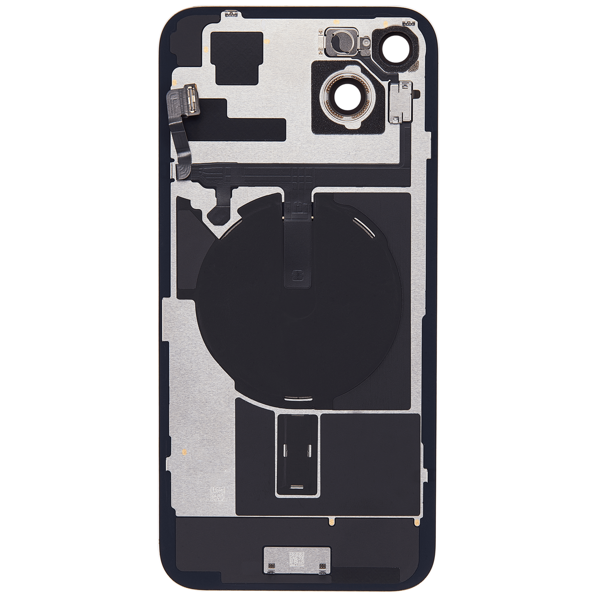 For iPhone 15 Plus Back Glass With MagSafe Magnet, NFC & Flashlight Flex Pulled - Grade A - Pink