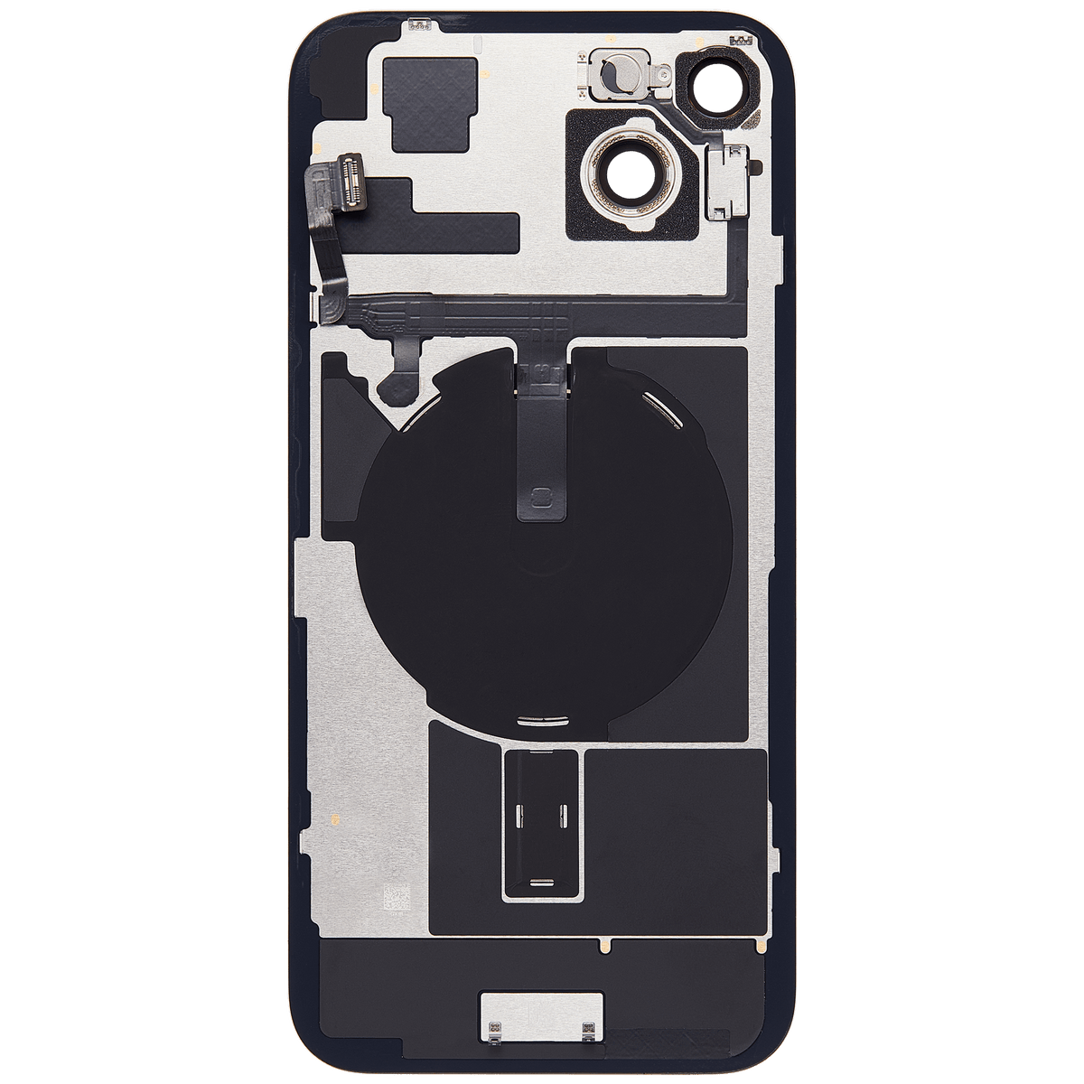 For iPhone 15 Plus Back Glass With MagSafe Magnet, NFC & Flashlight Flex Pulled - Grade C - Yellow