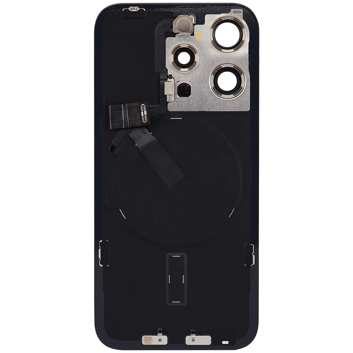 For iPhone 15 Pro Back Glass With MagSafe Magnet, NFC & Flashlight Flex Pulled - Grade C - Blue Titanium