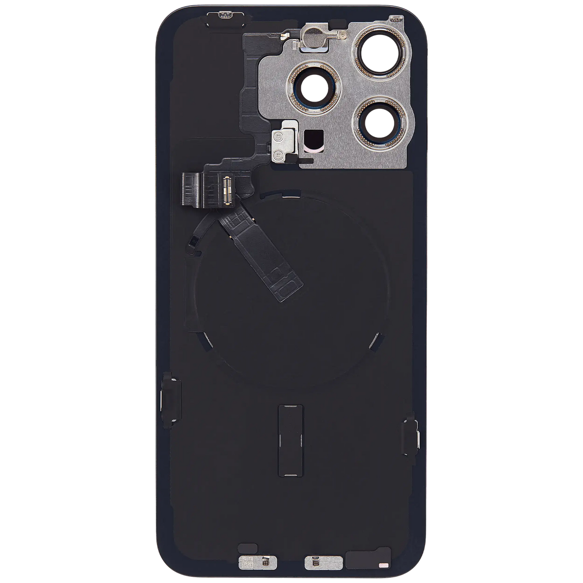 For iPhone 15 Pro Max Back Glass With MagSafe Magnet, NFC & Flashlight Flex Pulled - Grade C - Blue Titanium