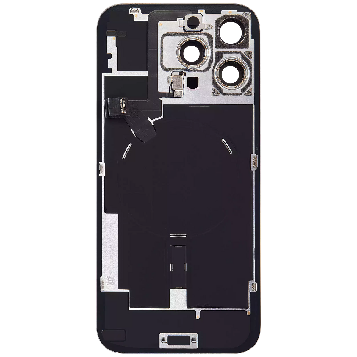 For iPhone 16 Pro Max Back Glass With MagSafe Magnet, NFC & Flashlight Flex Pulled - Grade A - Natural Titanium
