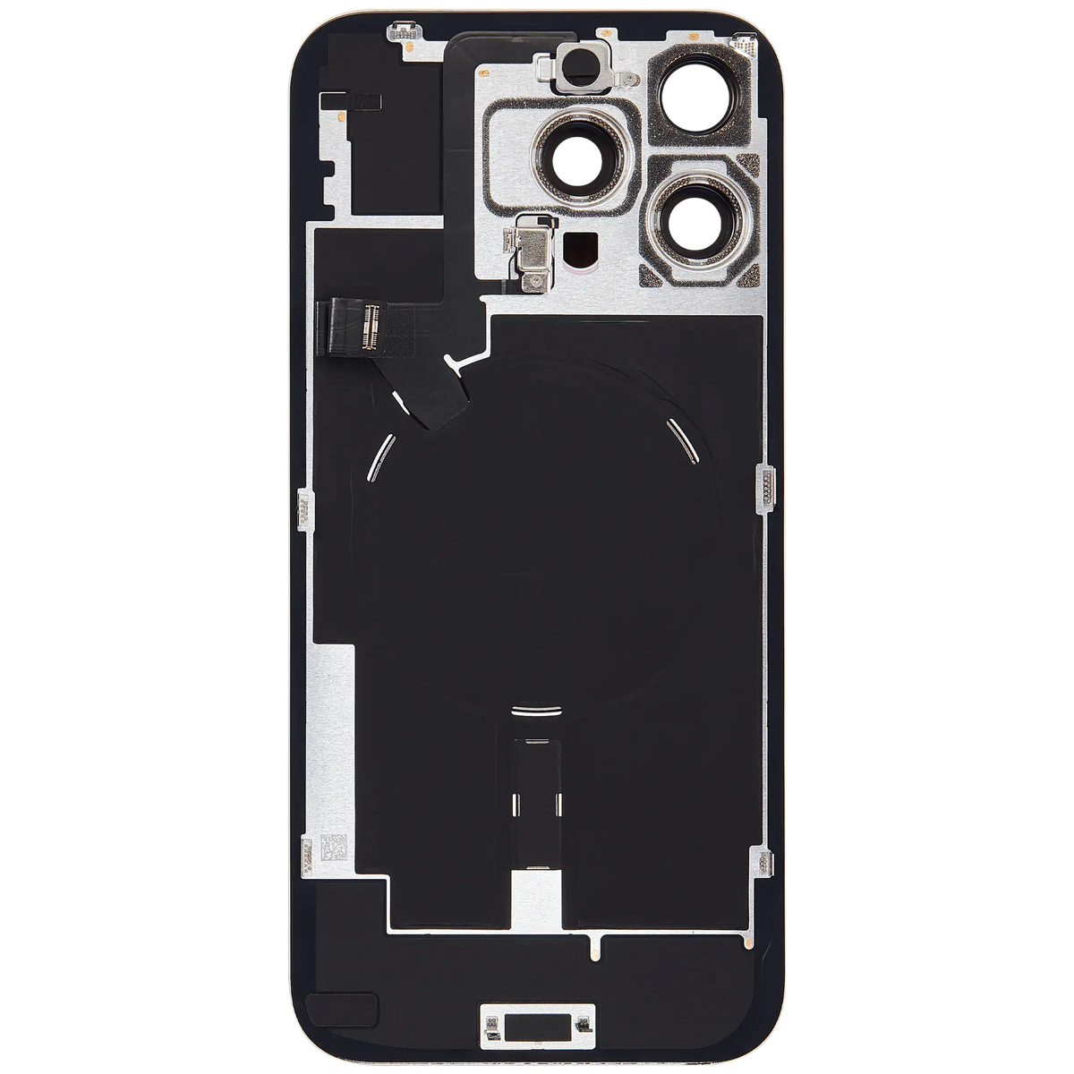 For iPhone 16 Pro Max Back Glass With MagSafe Magnet, NFC & Flashlight Flex Pulled - Grade C - Desert Titanium