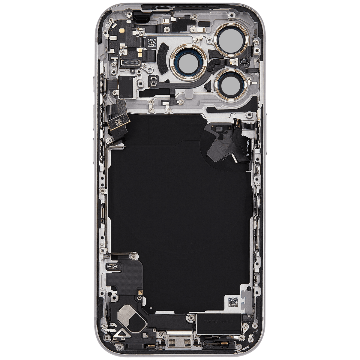 For iPhone 17 Pro Back Housing With Charging Port & Small Parts EU / Global Version Pulled - Grade B - Silver