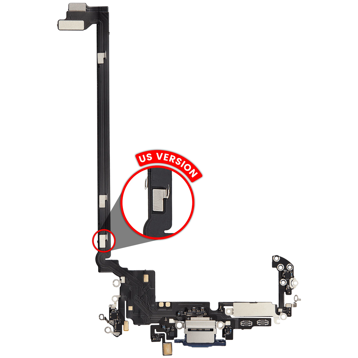 For iPhone 17 Pro Max Charging Port Flex Cable US Version | Aftermarket Plus - Deep Blue