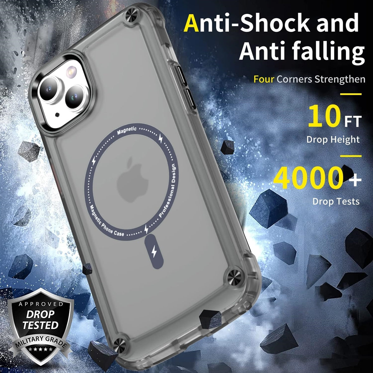 For Samsung Galaxy A12 Shockproof Bumper Magsafe Case Black-www.firsthelptech.ie