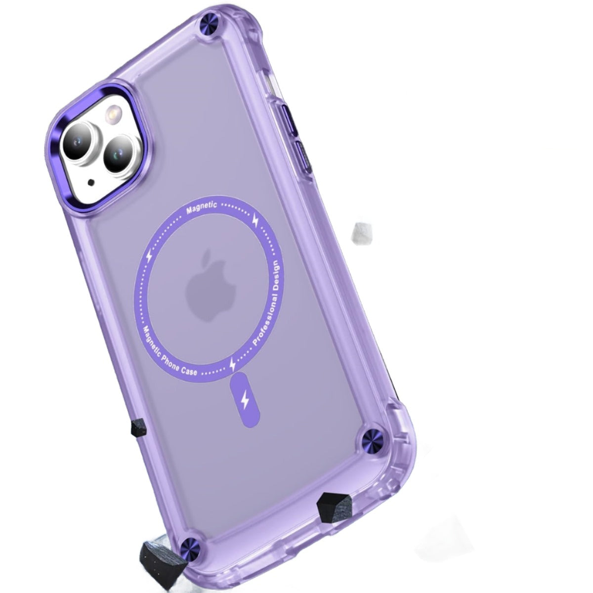 For Samsung Galaxy A15 5G Shockproof Bumper Magsafe Case Purple