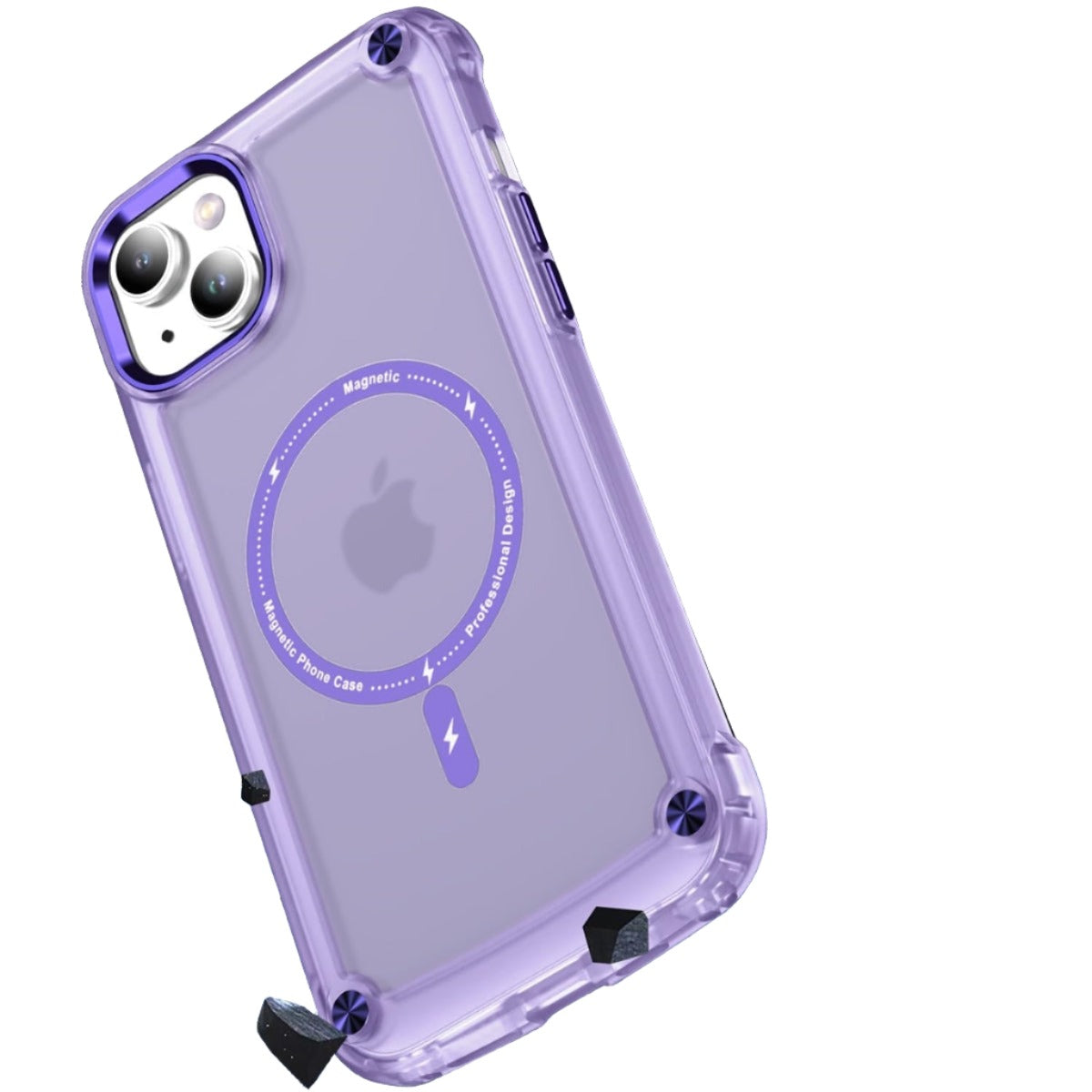 For Apple iPhone 15 Shockproof Bumper Magsafe Case Purple