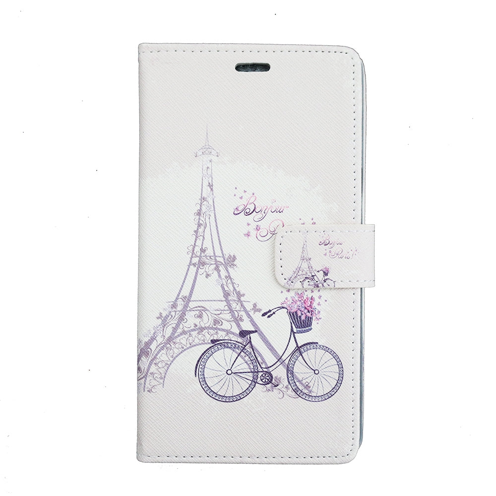 For Samsung Galaxy A6 2018 Eiffel Tower Wallet Case-www.firsthelptech.ie