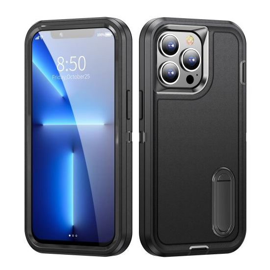 For Samsung Galaxy S22 Triple Defender with Stander Case Black-www.firsthelptech.ie