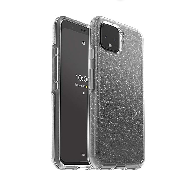 For Samsung Galaxy S25 Heavy Duty Symmetry Design Case Glitter Clear