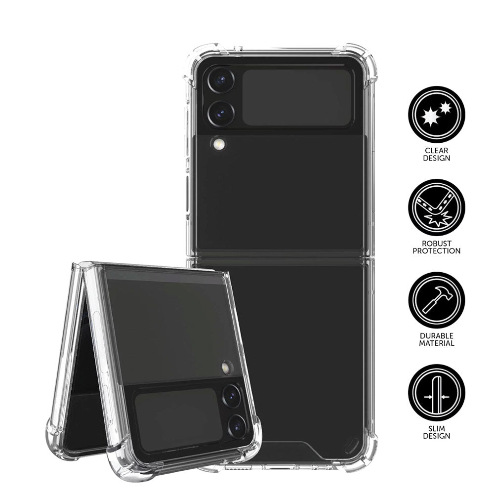 For Samsung Galaxy Z Flip 4 Shockproof Transparent Gel Case-www.firsthelptech.ie
