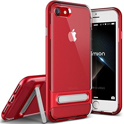 For Samsung Galaxy J5 2016 J510 Transparent TPU Case With Stander Red-www.firsthelptech.ie