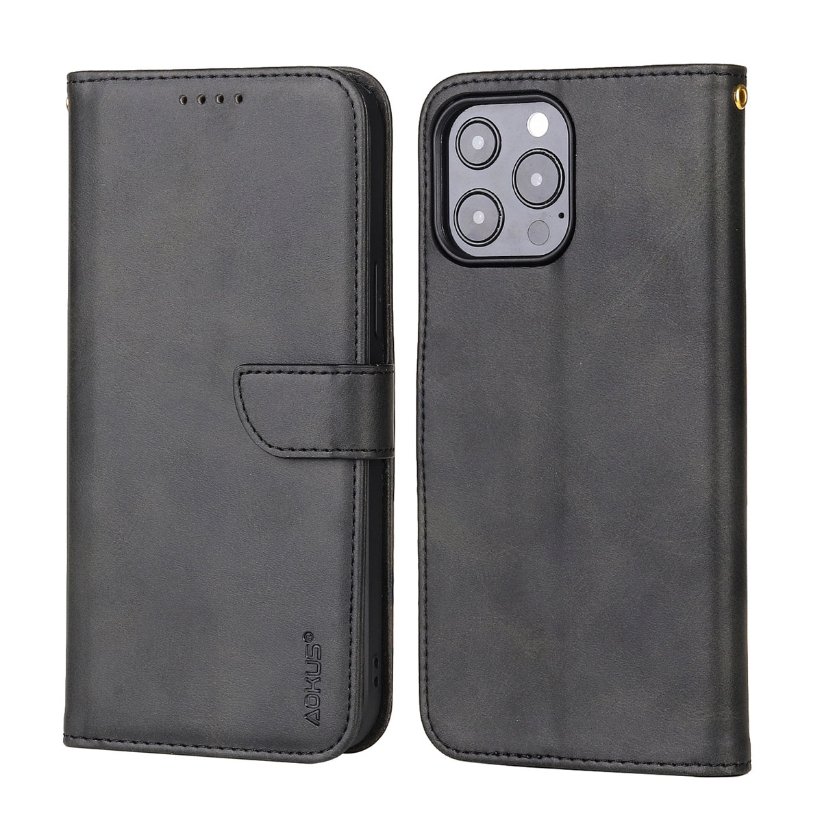 For Google Pixel 6A Premium Aokus Wallet Case Black