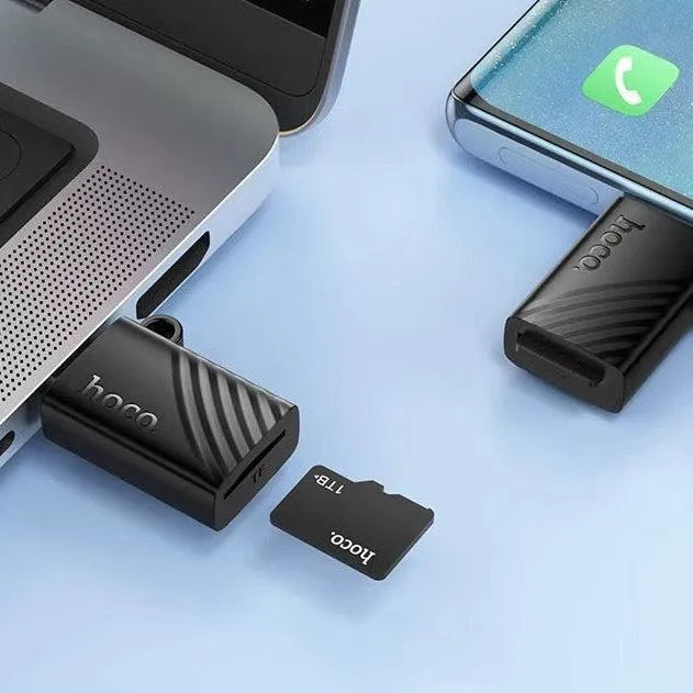 HOCO HB53 Mini Type-C To TF 2.0 Card Reader 480 Mbps Black