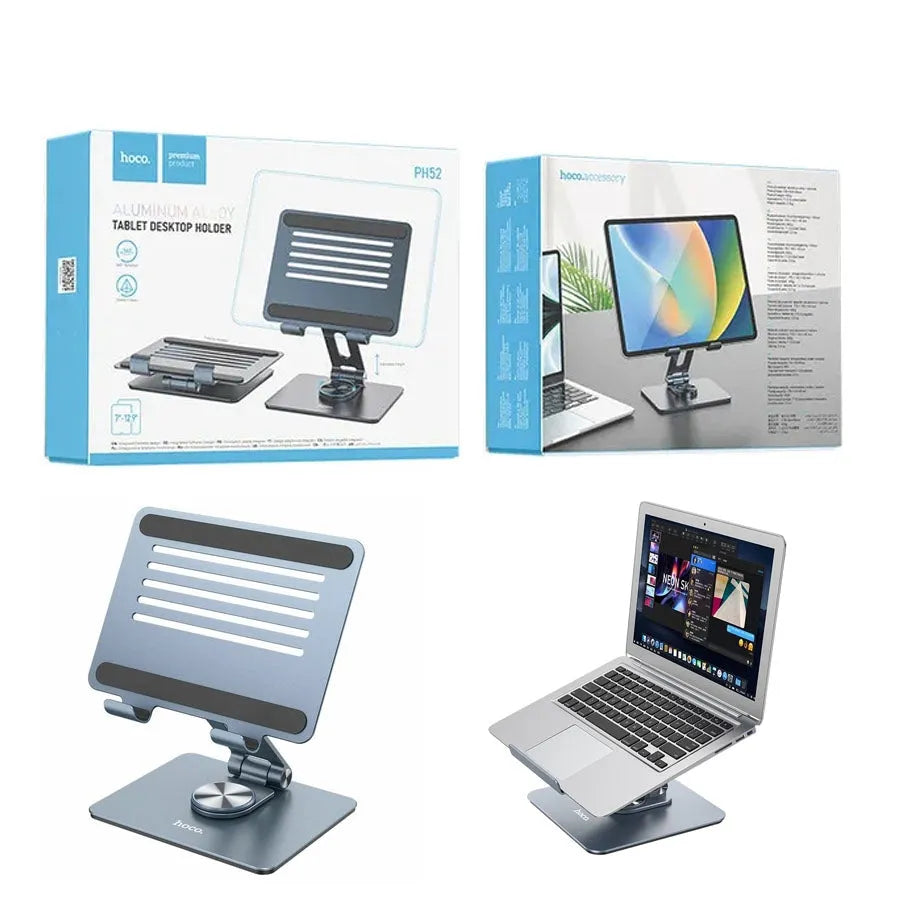 HOCO PH52 Aluminum Foldable 360° Rotatable Notebook Holder Grey
