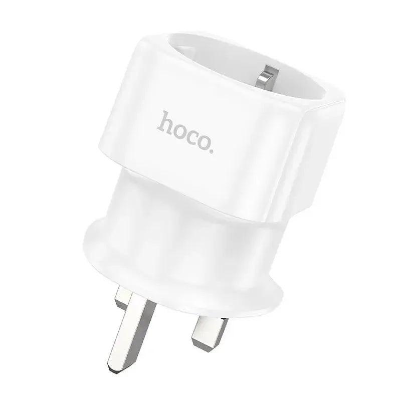 Hoco AC20B Direct UK To EU Travel Adapter 3250W White