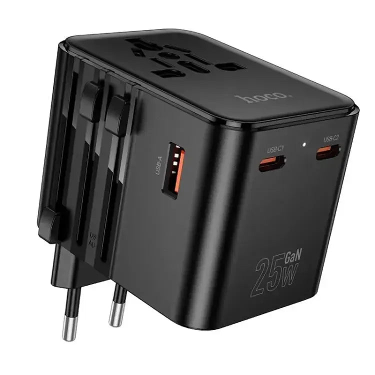 Hoco AC31 Changer 3-Port PD25W 2C1A Universal Charger Black