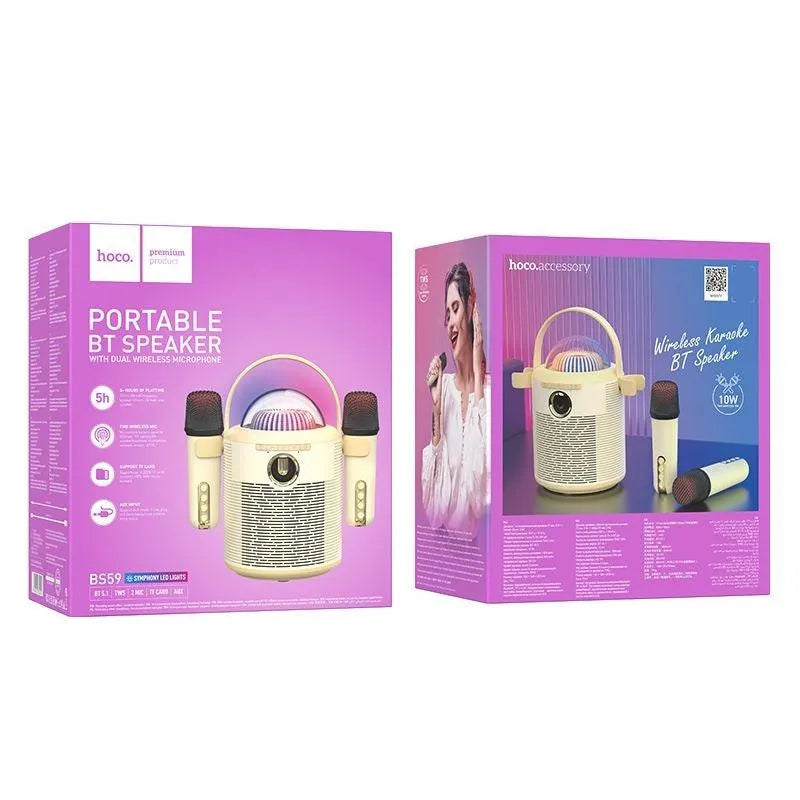 Hoco BS59 Pearlescent BT Speaker With Mic Beige