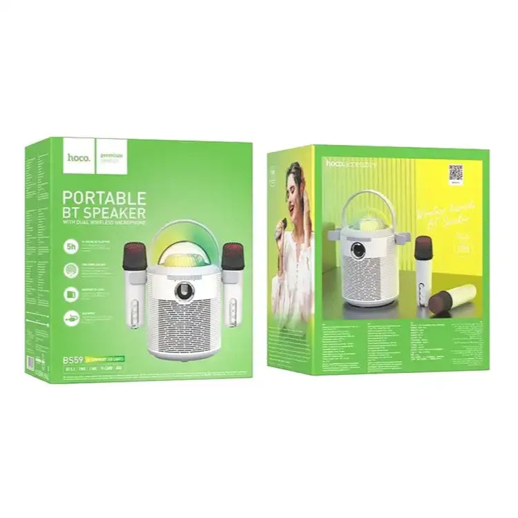 Hoco BS59 Pearlescent BT Speaker With Mic Cold Grey