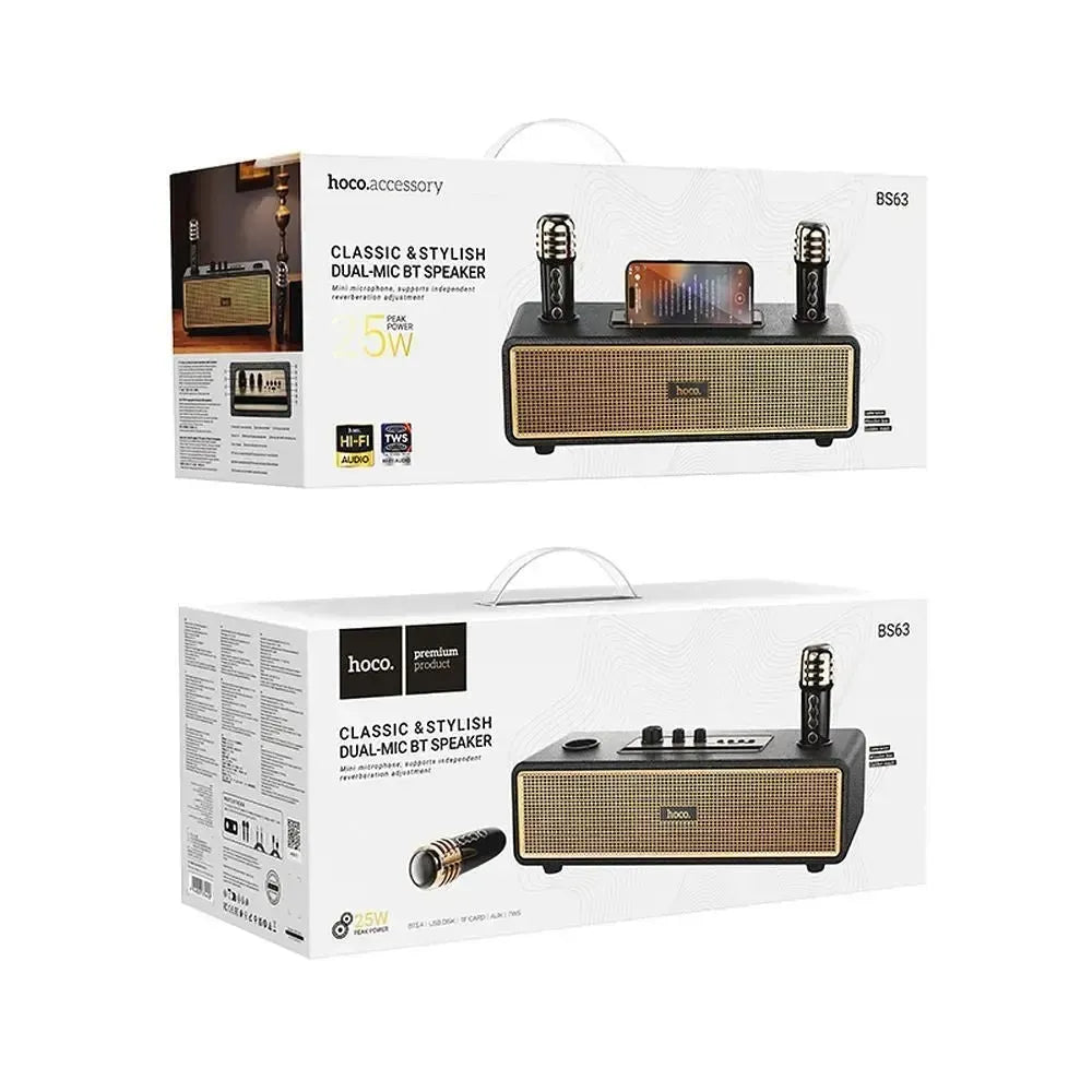 Hoco BS63 Graceful Wireless Dual-Mic BT Speaker Black