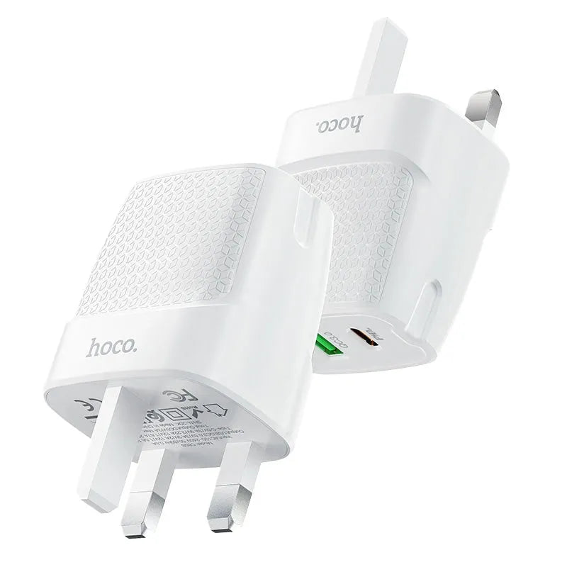 Hoco C85B Dual Port PD+QC Charger 20W White
