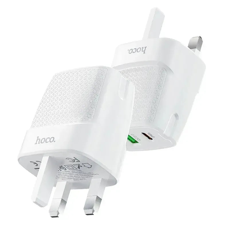 Hoco C85B Dual Port PD+QC Charger 20W White
