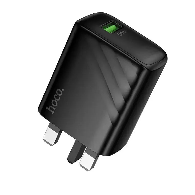 Hoco CS21B Rich Single Port 18W USB QC3.0 Charger Black