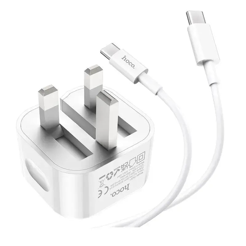 Hoco DC91 Folding Charger Set C To C PD20W White