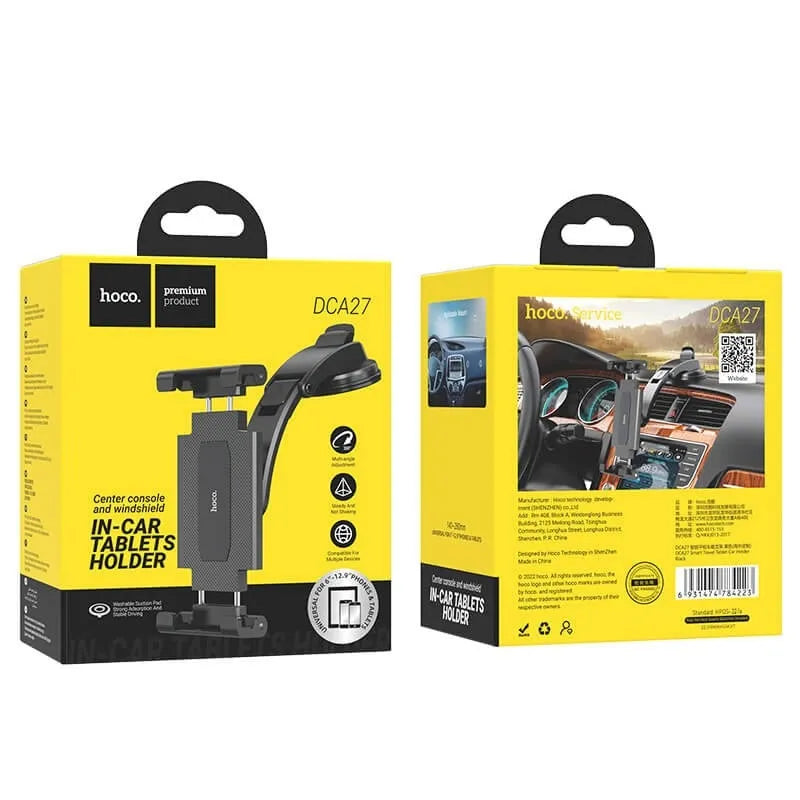 Hoco DCA27 Smart Travel 12.9" Tablet & Phone Suction Dash Holder