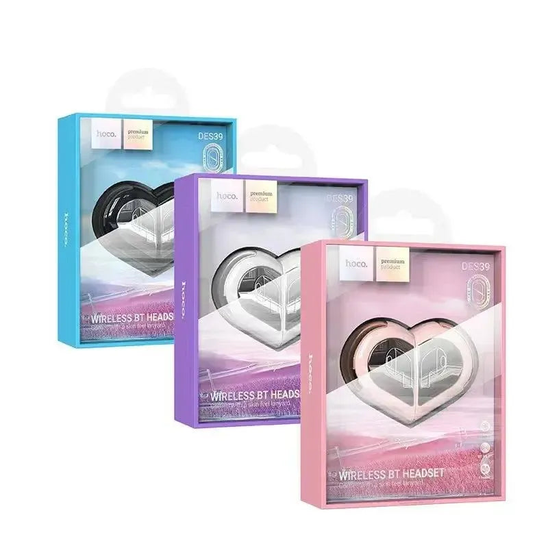 Hoco DES39 Cool Fun Rotating Heart BT Earbuds White