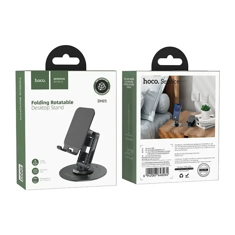 Hoco DH23 Lucky Disk Strong Base Rotating Holder Black