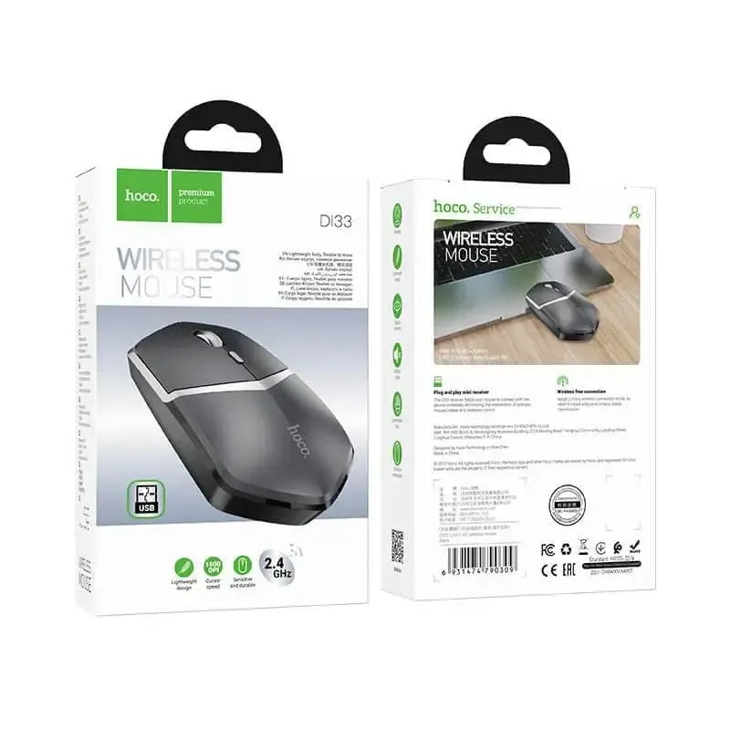 Hoco DI33 Cool 2.4G Robot Wireless Mouse Black