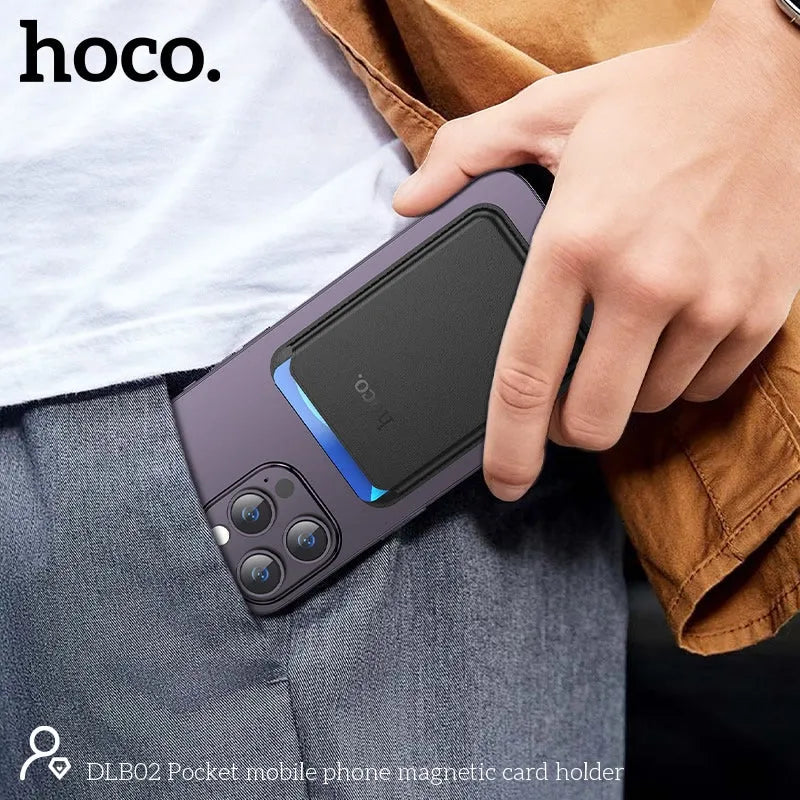 Hoco DLB02 Pocket Mobile Phone Magnetic Card Holder Black