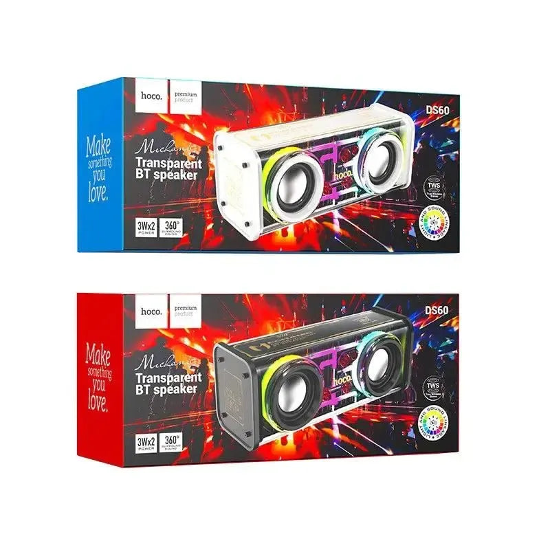 Hoco DS60 Mechanic Transparent Colorful BT Speaker Black