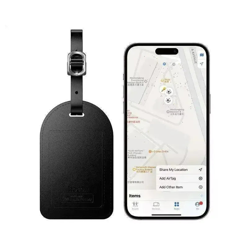 Hoco E91H Tiger Smart Anti-Lost Luggage Tag Wireless Charging Black