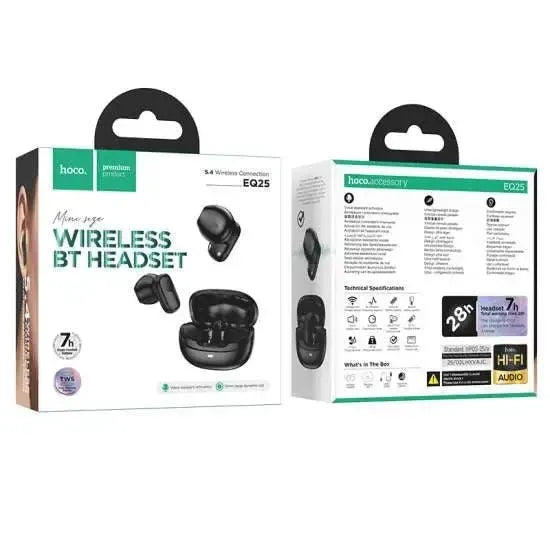 Hoco EQ25 Unimpeded Mini True Wireless BT Headset Black
