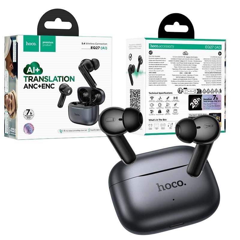 Hoco EQ27 Fun ANC+ENC Smart Ai Translation TWS Headset Metal Gray