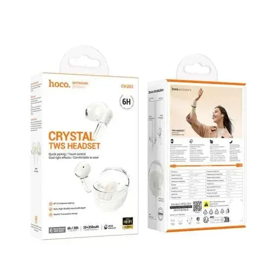 Hoco EW202 Magic HIFI Sound TWS BT Headset White