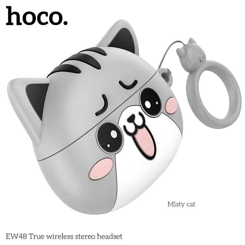 Hoco EW48 Cat Pro Version TWS Headset Cat Yellow
